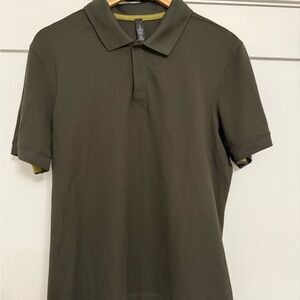 lululemon tech pique polo olive green
